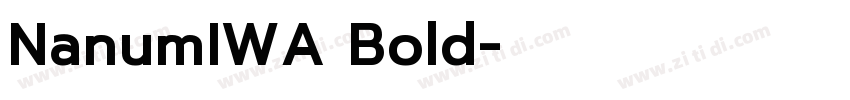NanumIWA Bold字体转换